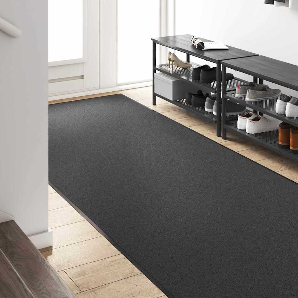 Vidaxl deurmat anders antraciet en zwart 120 x 300 cm polyamide en pvc