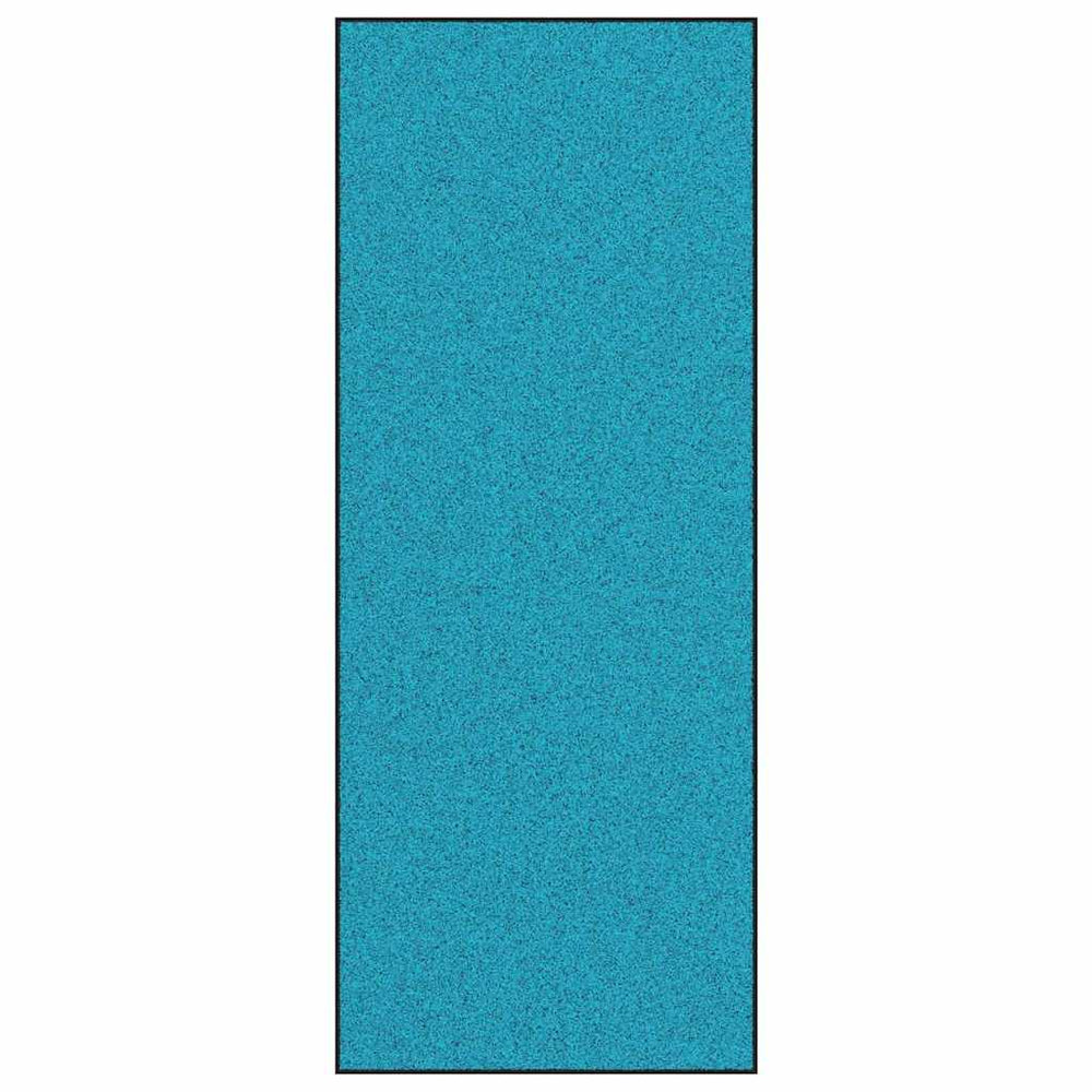 Vidaxl deurmat anders cyaan en zwart 120 x 300 cm polyamide en pvc
