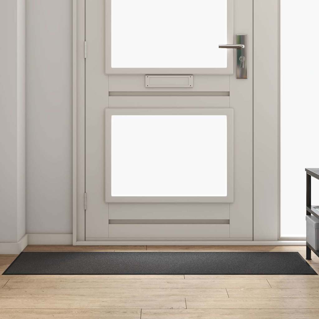 Vidaxl deurmat antraciet en zwart 60 x 180 cm polypropyleen en vinyl
