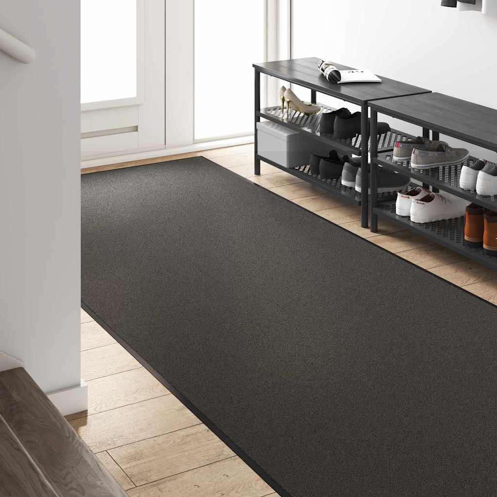 Vidaxl deurmat antraciet en zwart 120 x 400 cm polypropyleen en vinyl