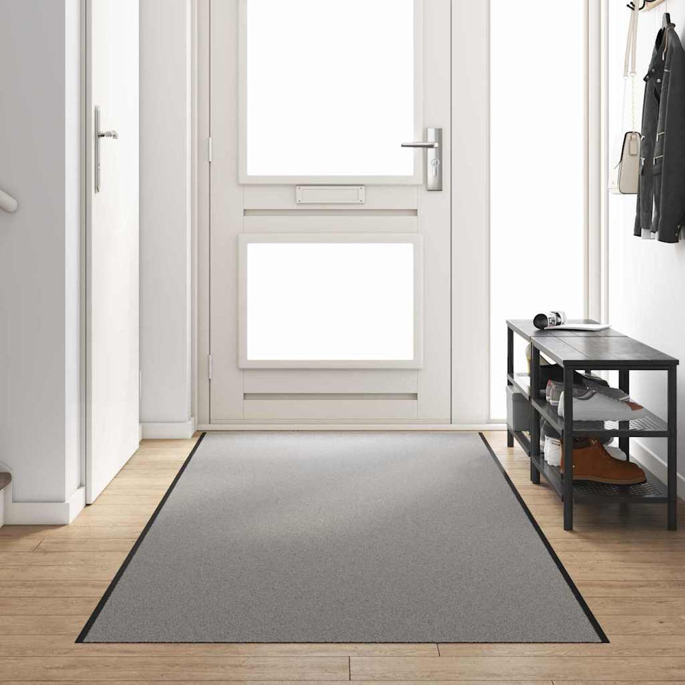 Vidaxl deurmat grijs en zwart 120 x 350 cm polypropyleen en vinyl