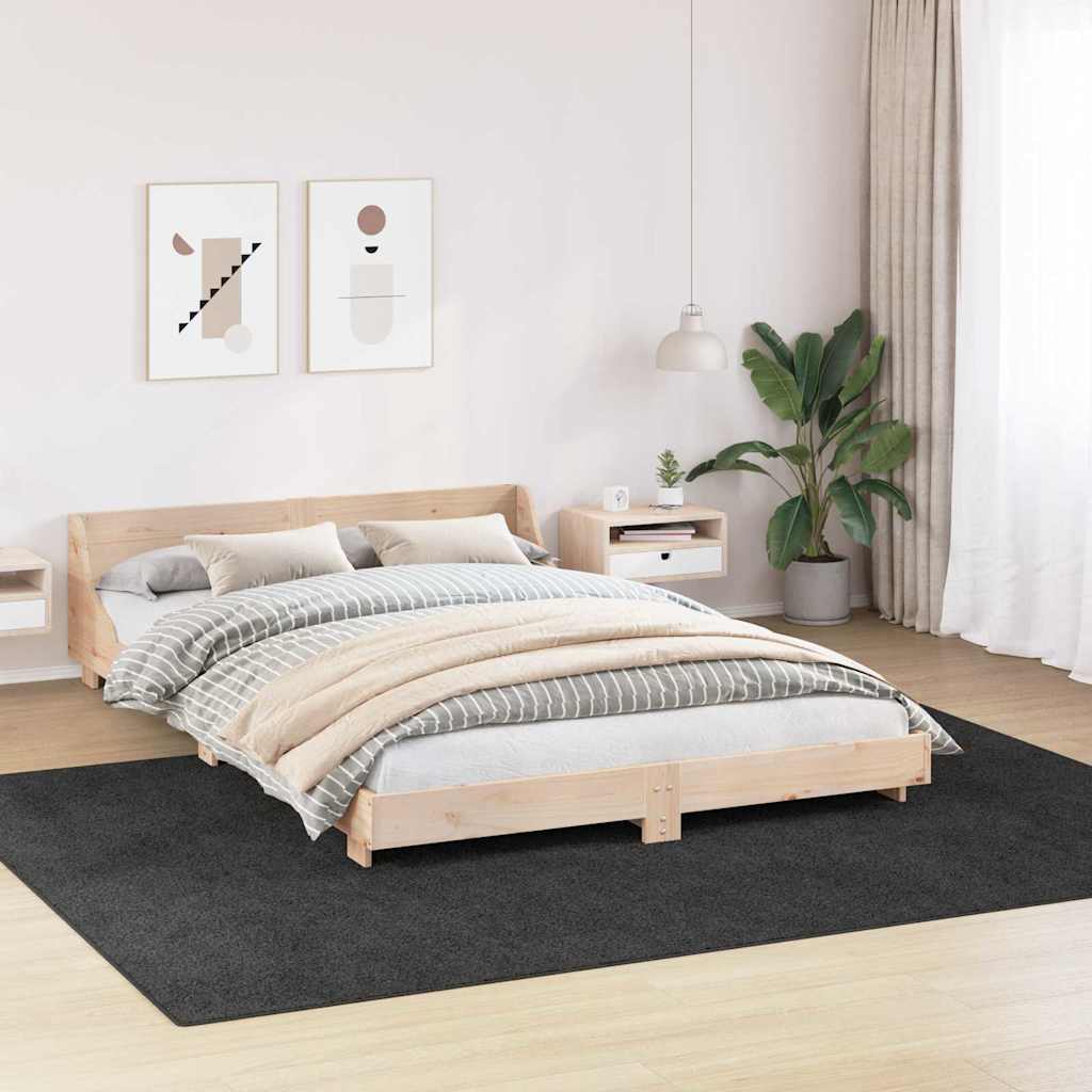 Vidaxl antislip shaggy tapijt donkergrijs 240 x 340 cm pp
