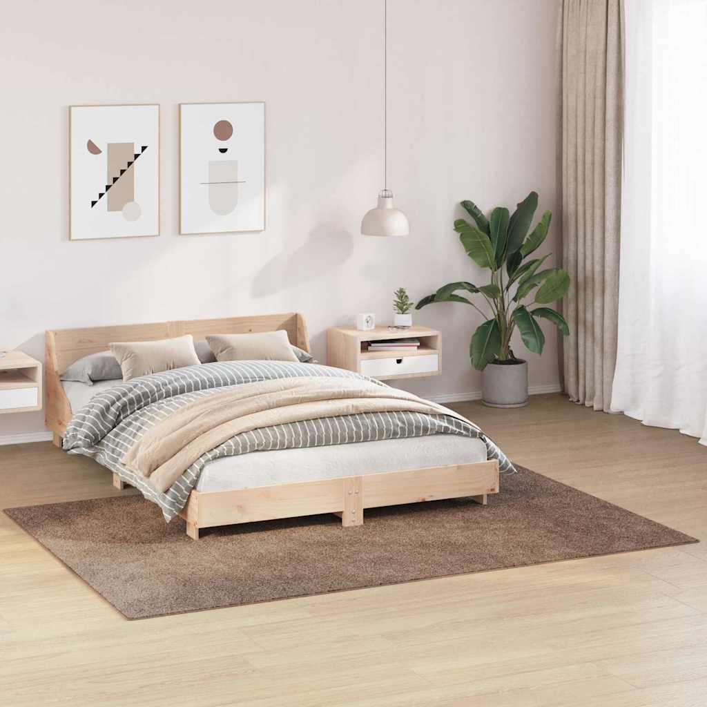 Vidaxl antislip shaggy tapijt bruin 160 x 230 cm pp