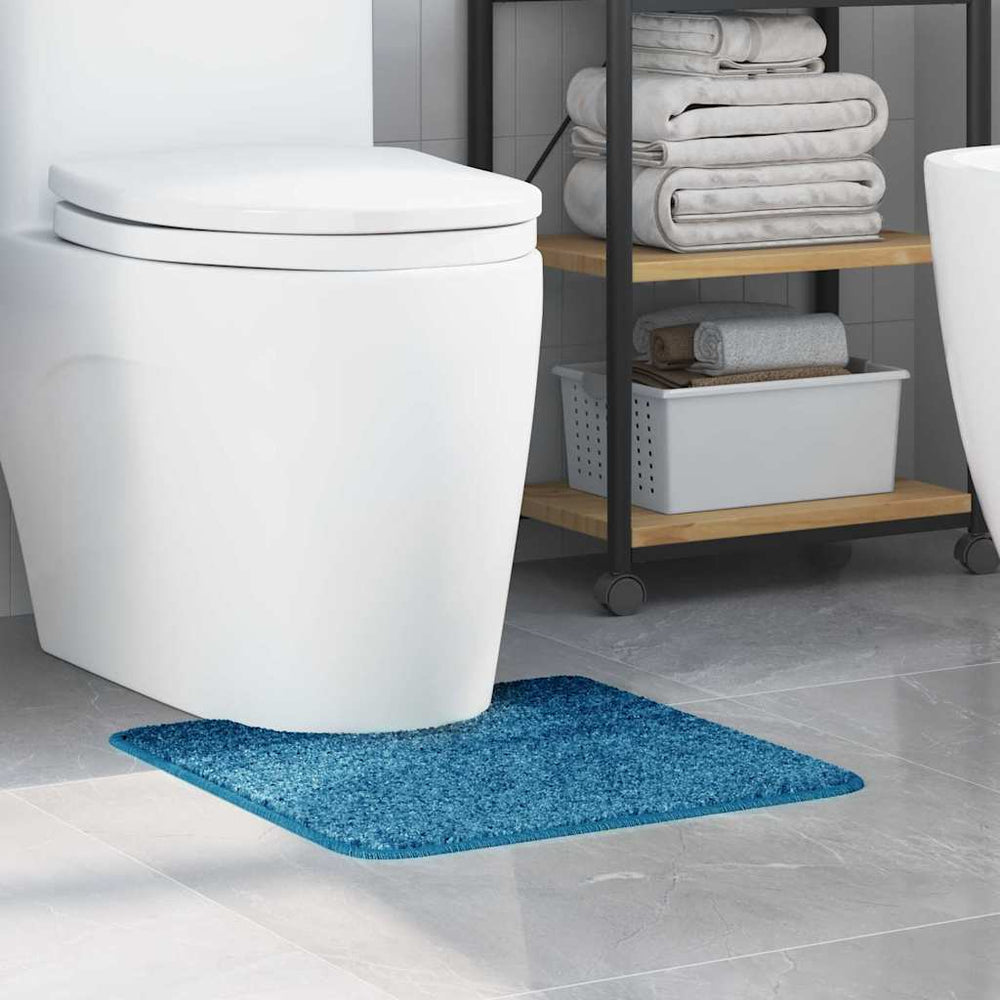 Vidaxl antislip badmat met toilet cut blauw 50 x 50 cm pp