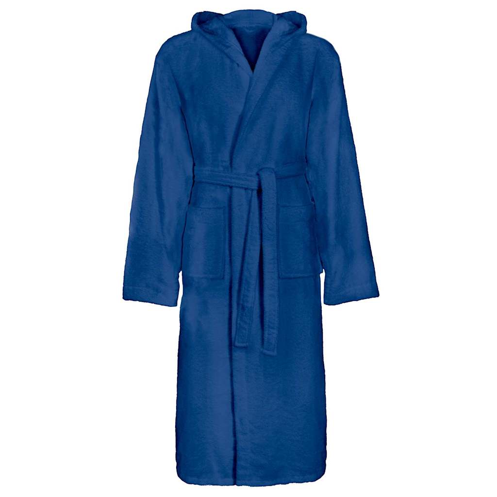 Vidaxl badjas kinn blauw m katoen