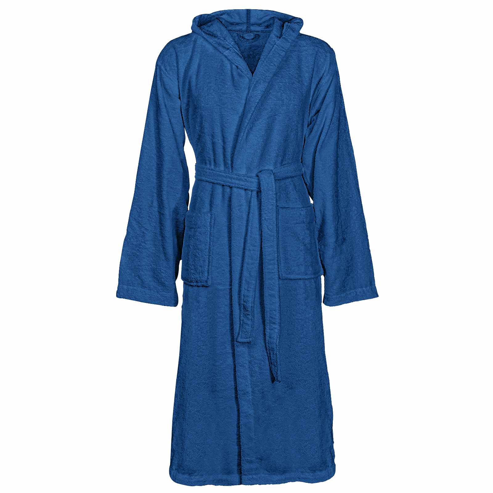 Vidaxl badjas kinn blauw xl katoen
