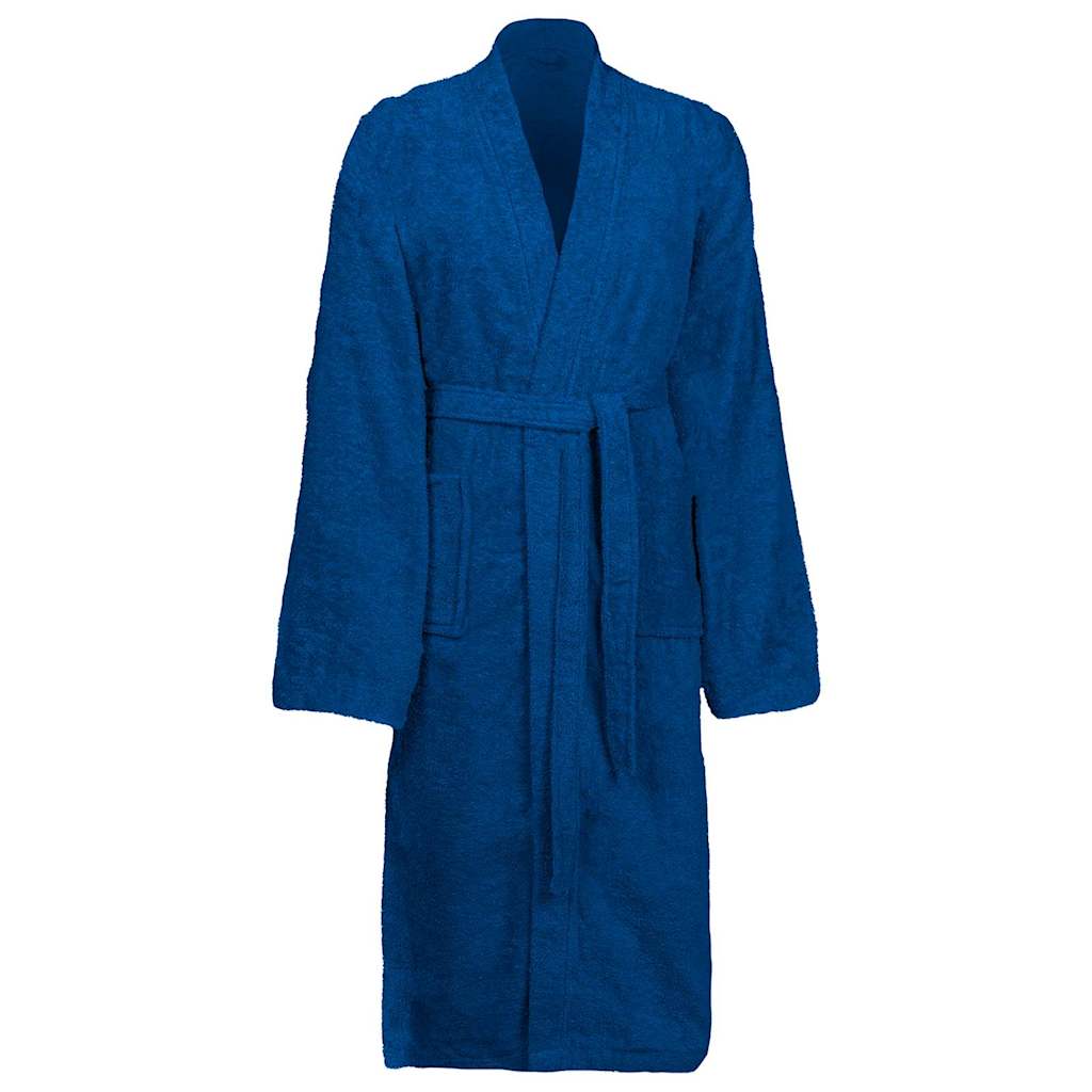 Vidaxl badjas kinn blauw xxl katoen