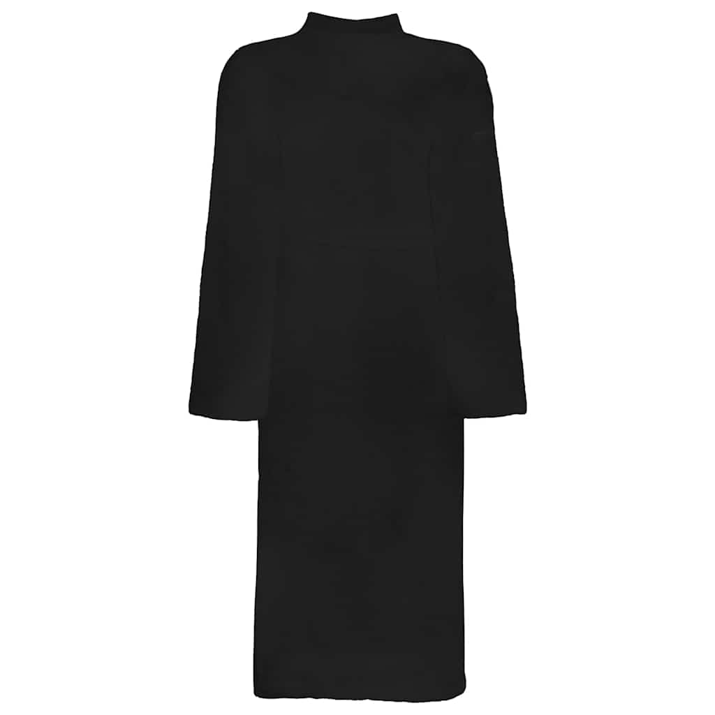 Vidaxl badjas kinn zwart xl katoen