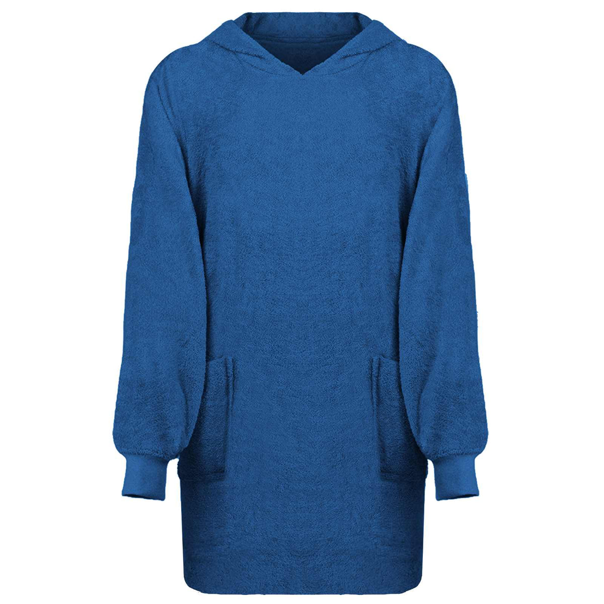 Vidaxl deken hoodie kinn marineblauw l katoen