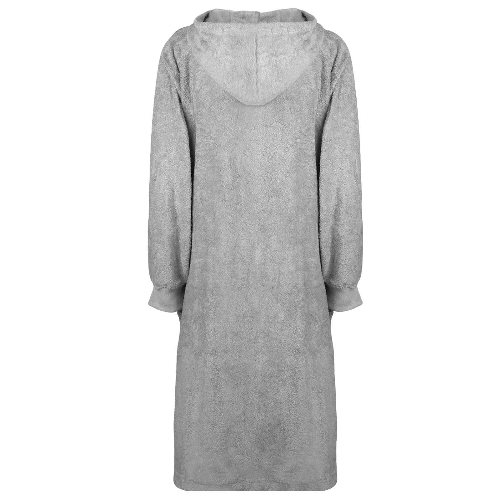 Vidaxl deken hoodie kinn grijs xl katoen