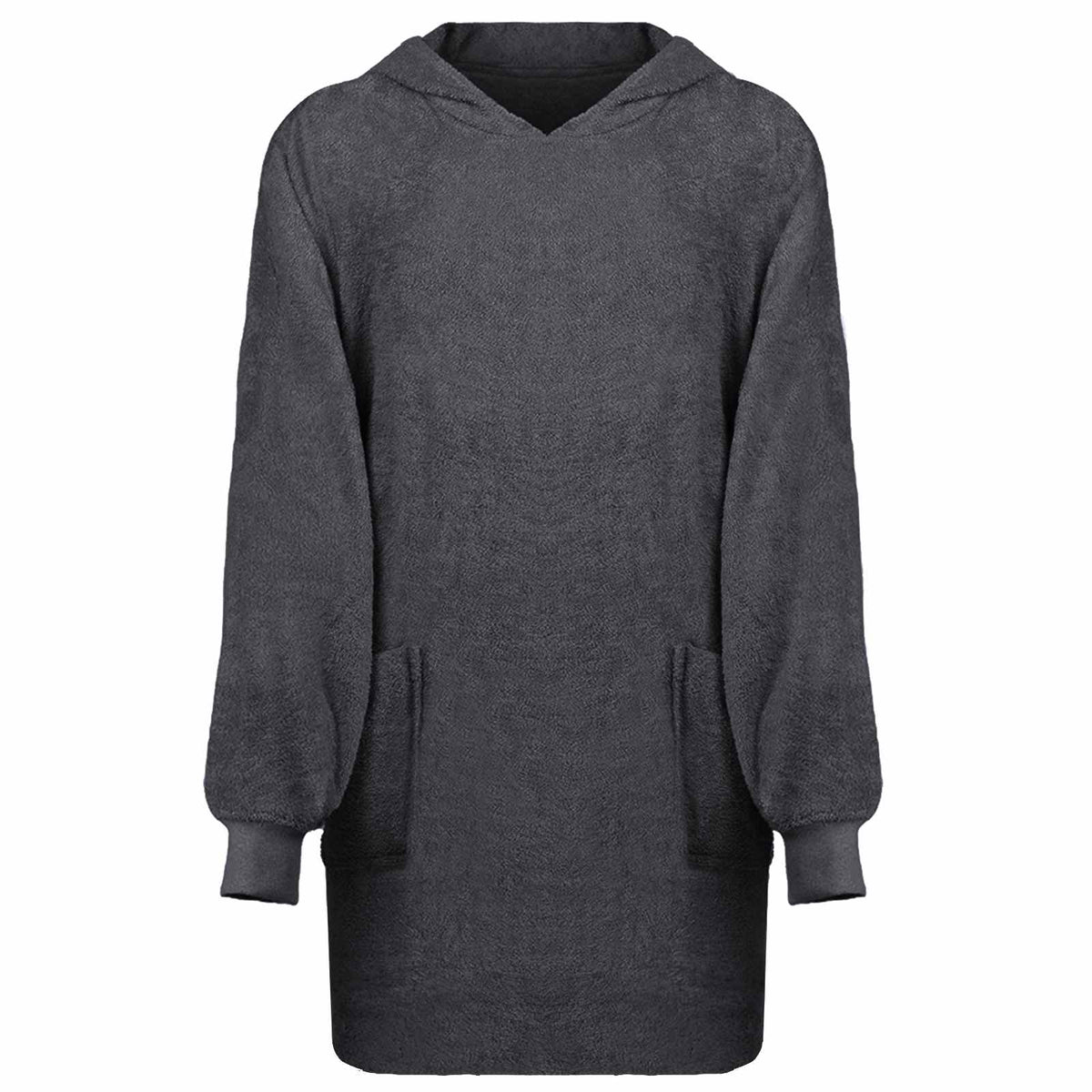 Vidaxl deken hoodie kinn antraciet l katoen