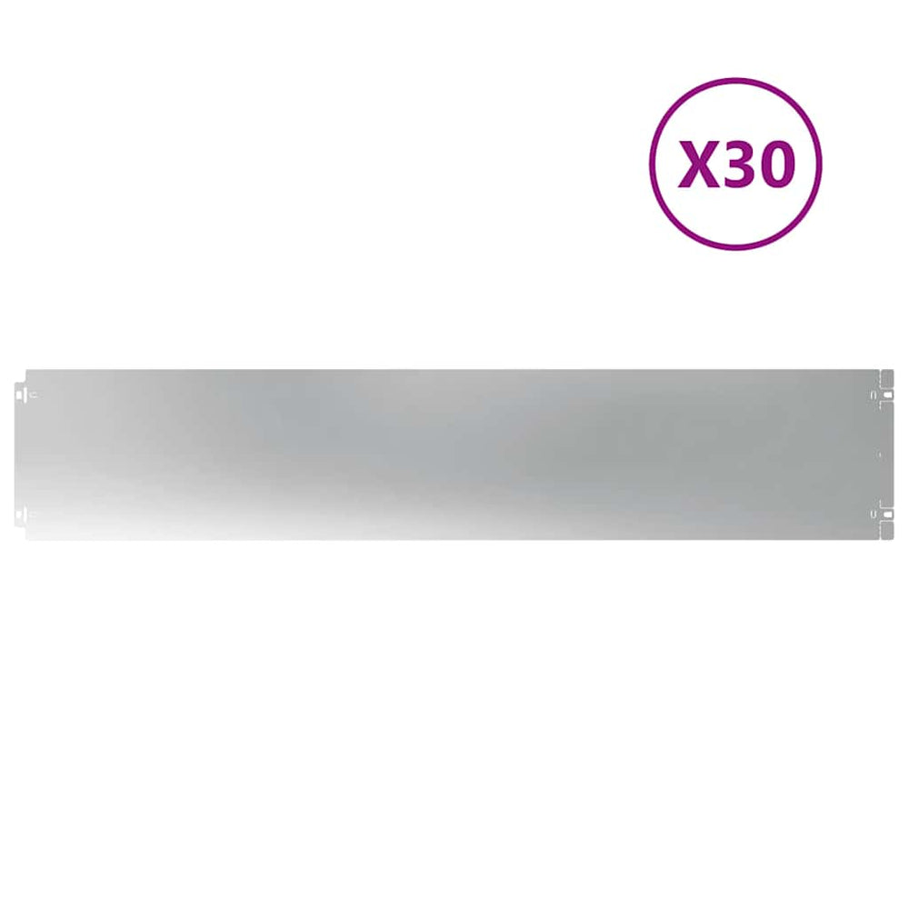 Vidaxl gazonranden 30 st 20x103 cm gegalvaniseerd staal