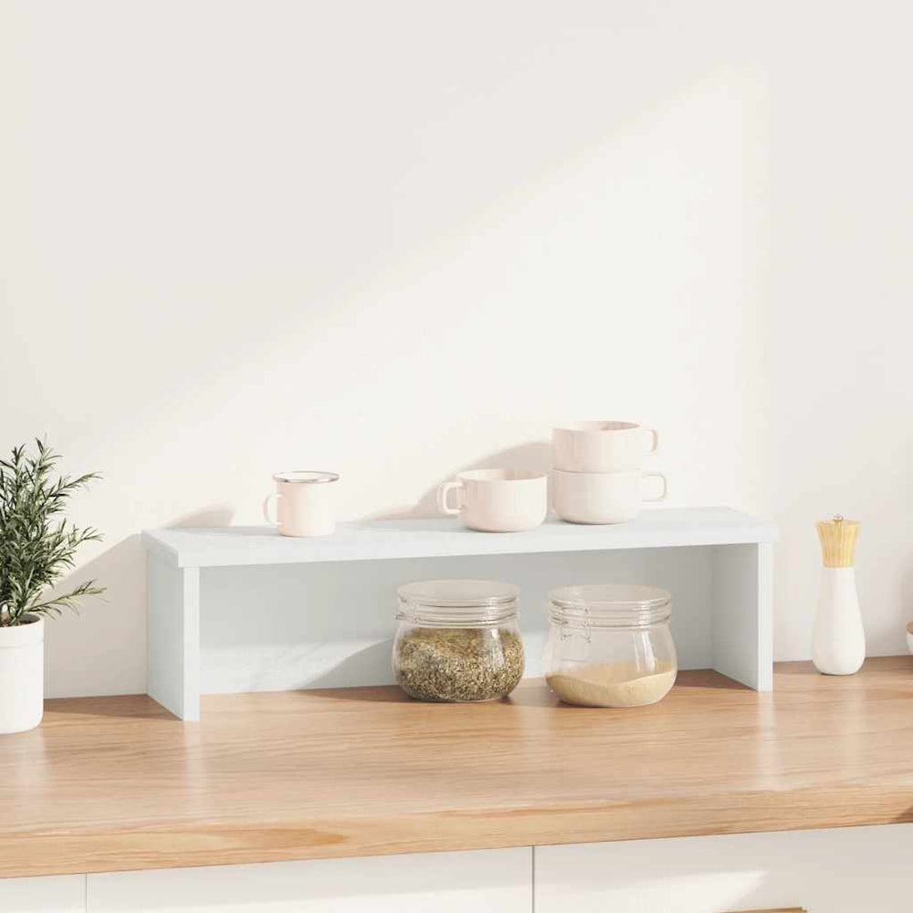 Vidaxl keukenrek stapelbaar 50x15x16 cm bewerkt hout wit