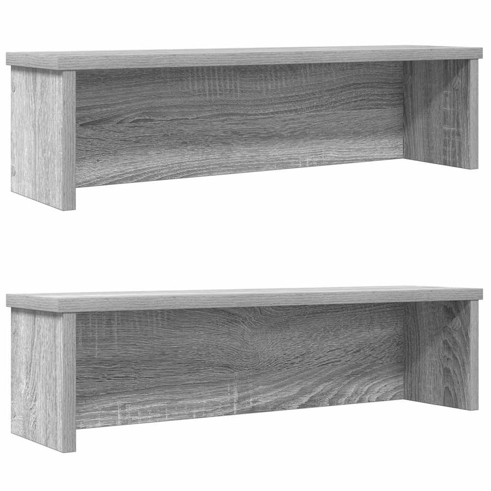 Vidaxl keukenrekken stapelbaar 2 st 50x15x16 cm grijs sonoma eiken