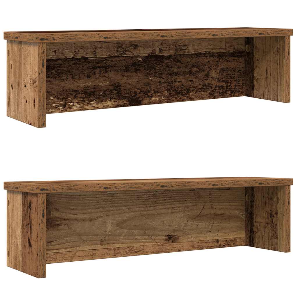 Vidaxl keukenrekken stapelbaar 2 st 50x15x16 cm oud houtkleurig