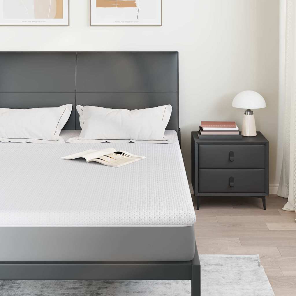 Vidaxl matrastopper wit 160 x 200 cm jacquard stof