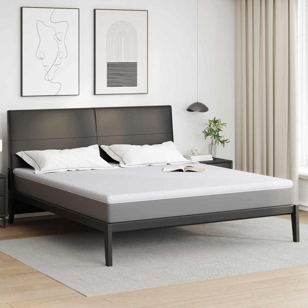 Vidaxl matrastopper wit 200 x 200 cm jacquard stof