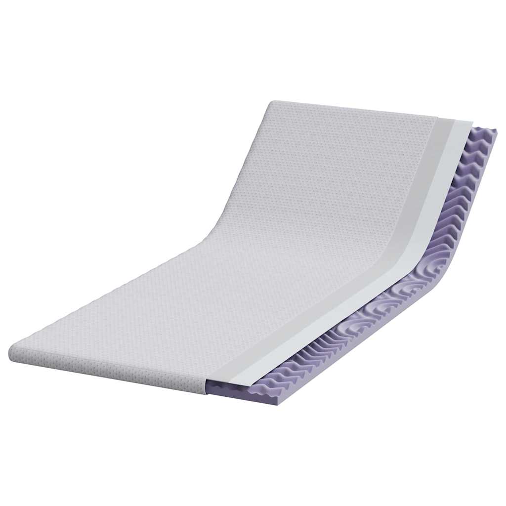 Vidaxl matrastopper wit 90 x 190 cm jacquard stof
