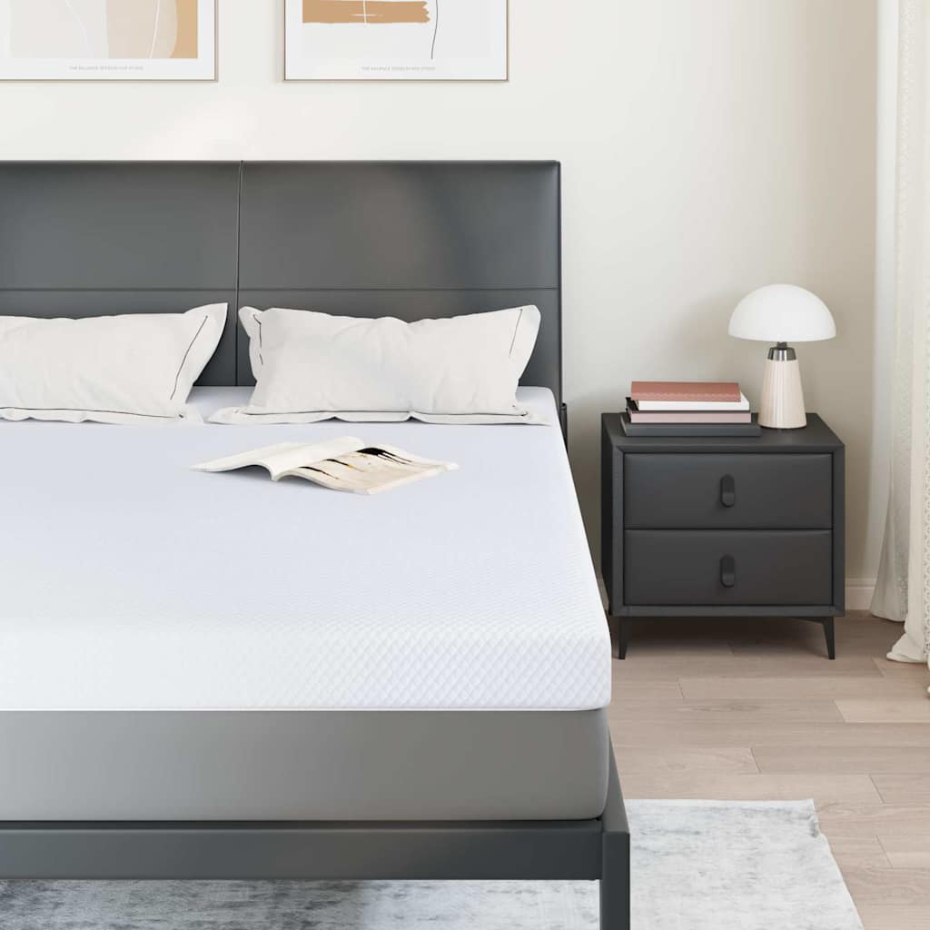 Vidaxl matrastopper wit 140 x 190 cm jacquard stof