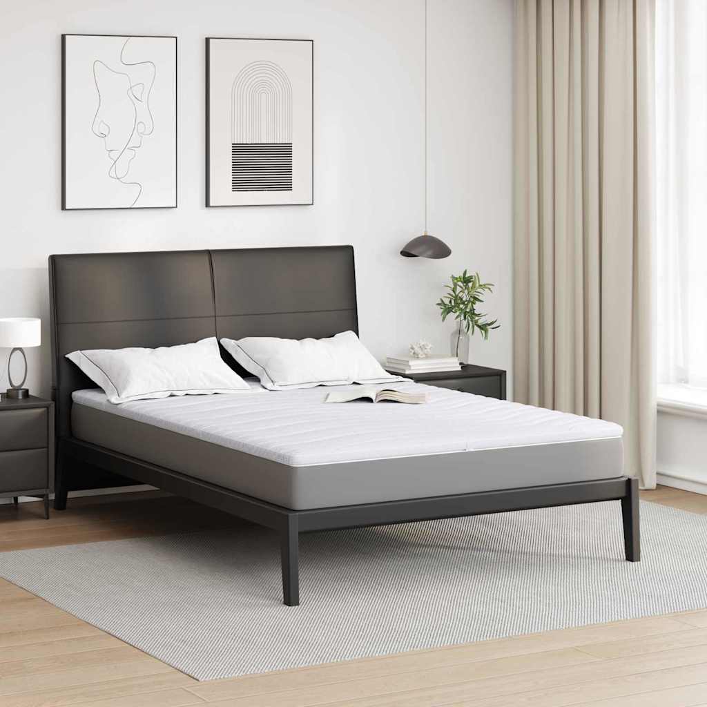 Vidaxl matrastopper wit 140 x 190 cm gebreide stof