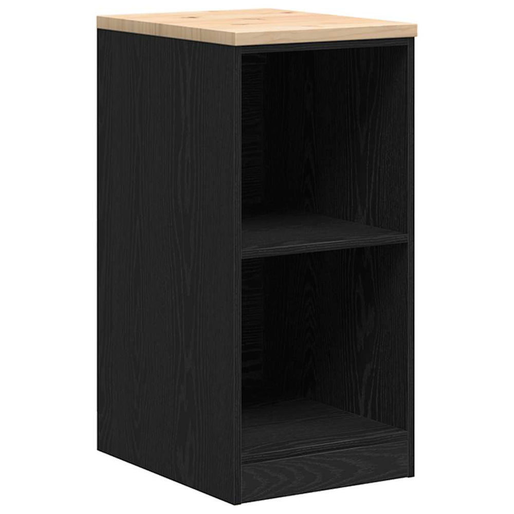 Vidaxl garagekast 40x51x85 cm massief grenenhout zwart