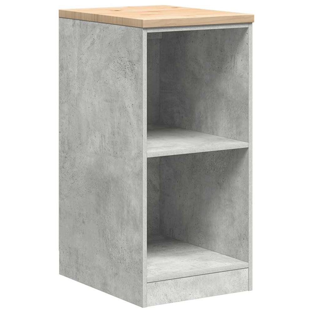 Vidaxl garagekast 40x51x85 cm massief grenenhout betongrijs