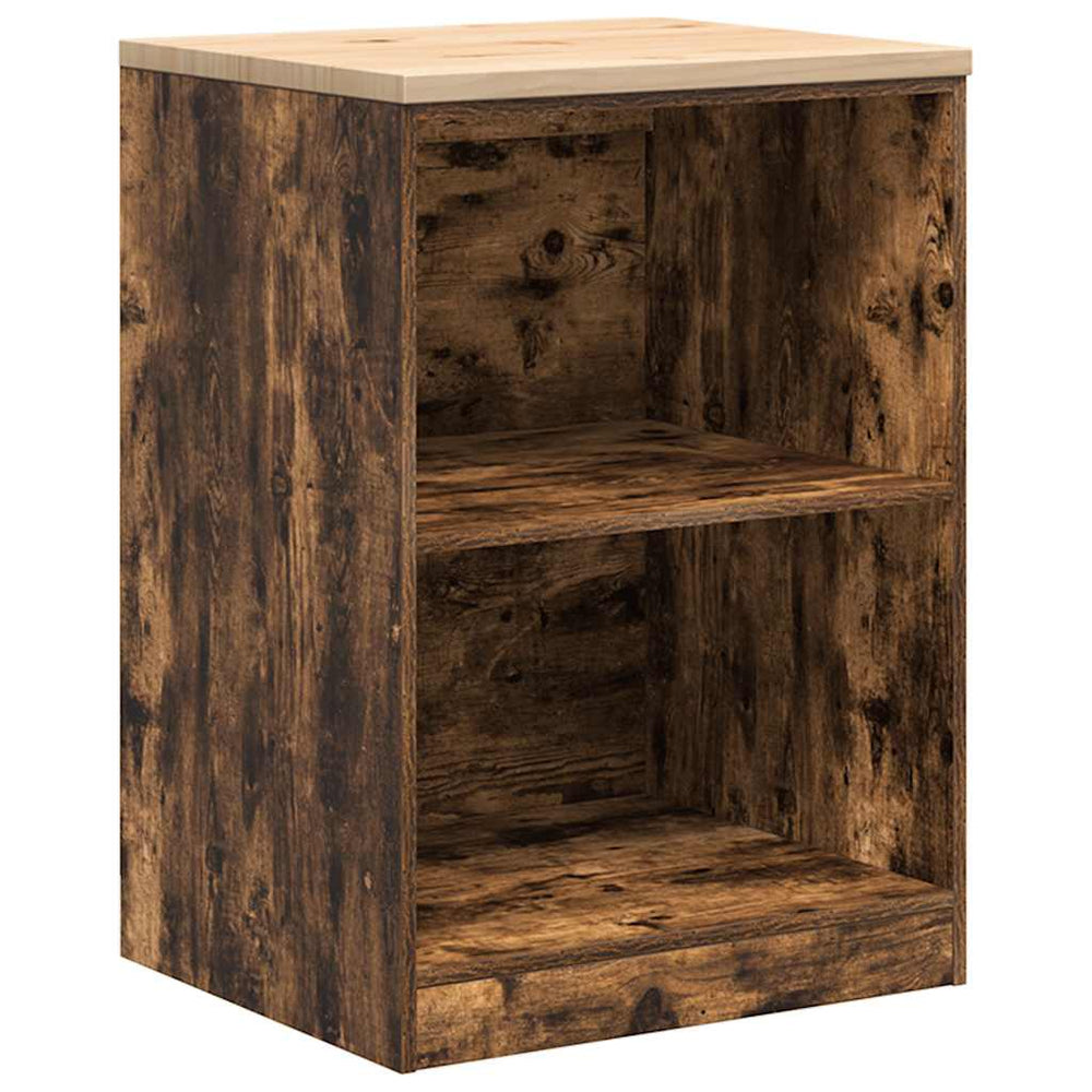 Vidaxl garagekast 60x51x85 cm massief grenenhout gerookt eiken