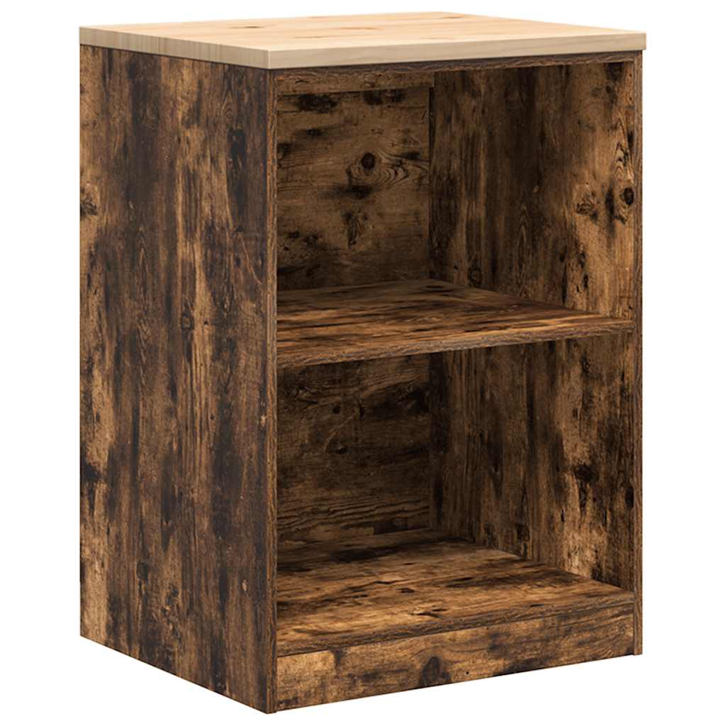 Vidaxl garagekast 60x51x85 cm massief grenenhout gerookt eiken