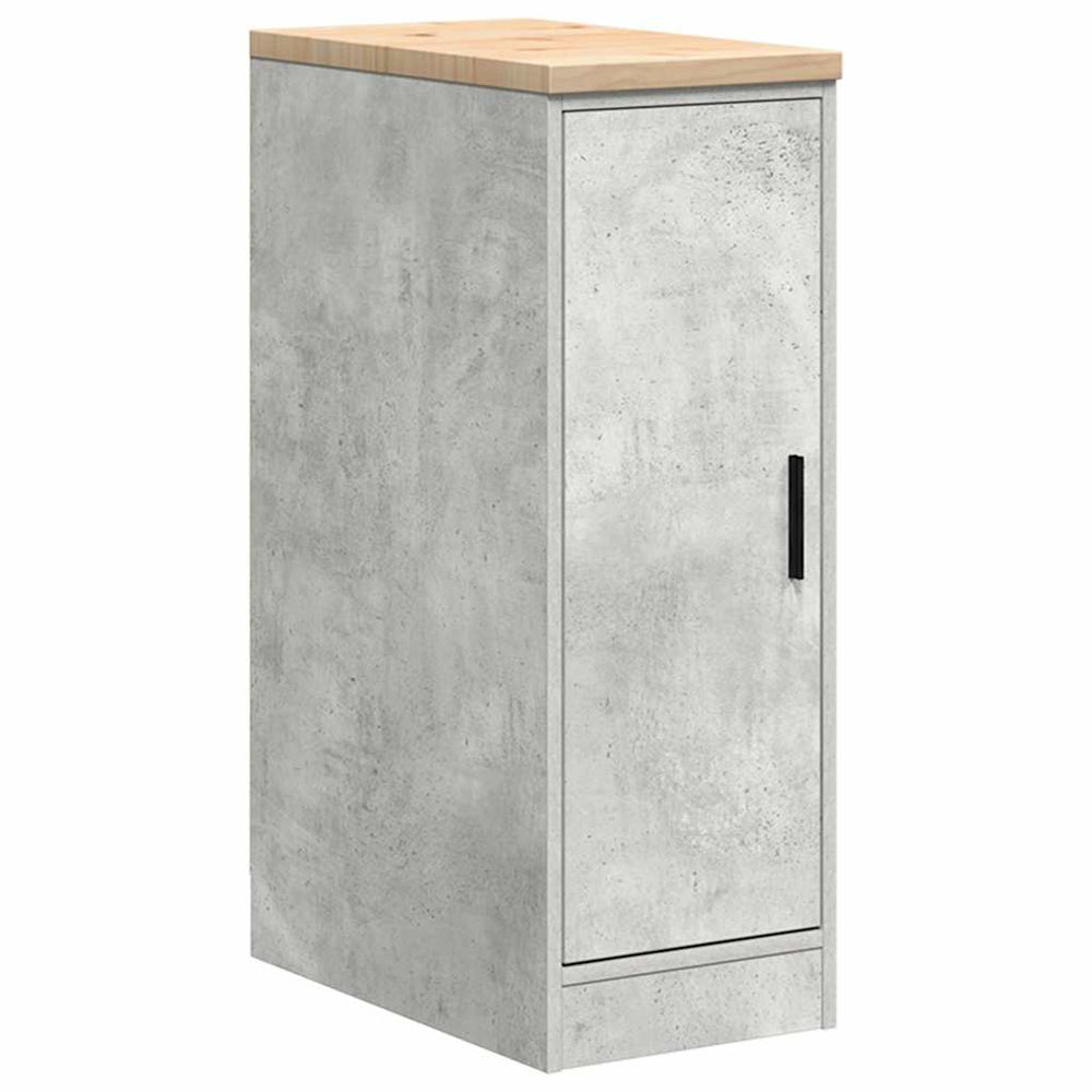 Vidaxl garagekast 30x51x85 cm massief grenenhout betongrijs