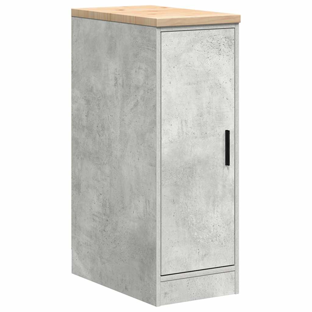 Vidaxl garagekast 30x51x85 cm massief grenenhout betongrijs