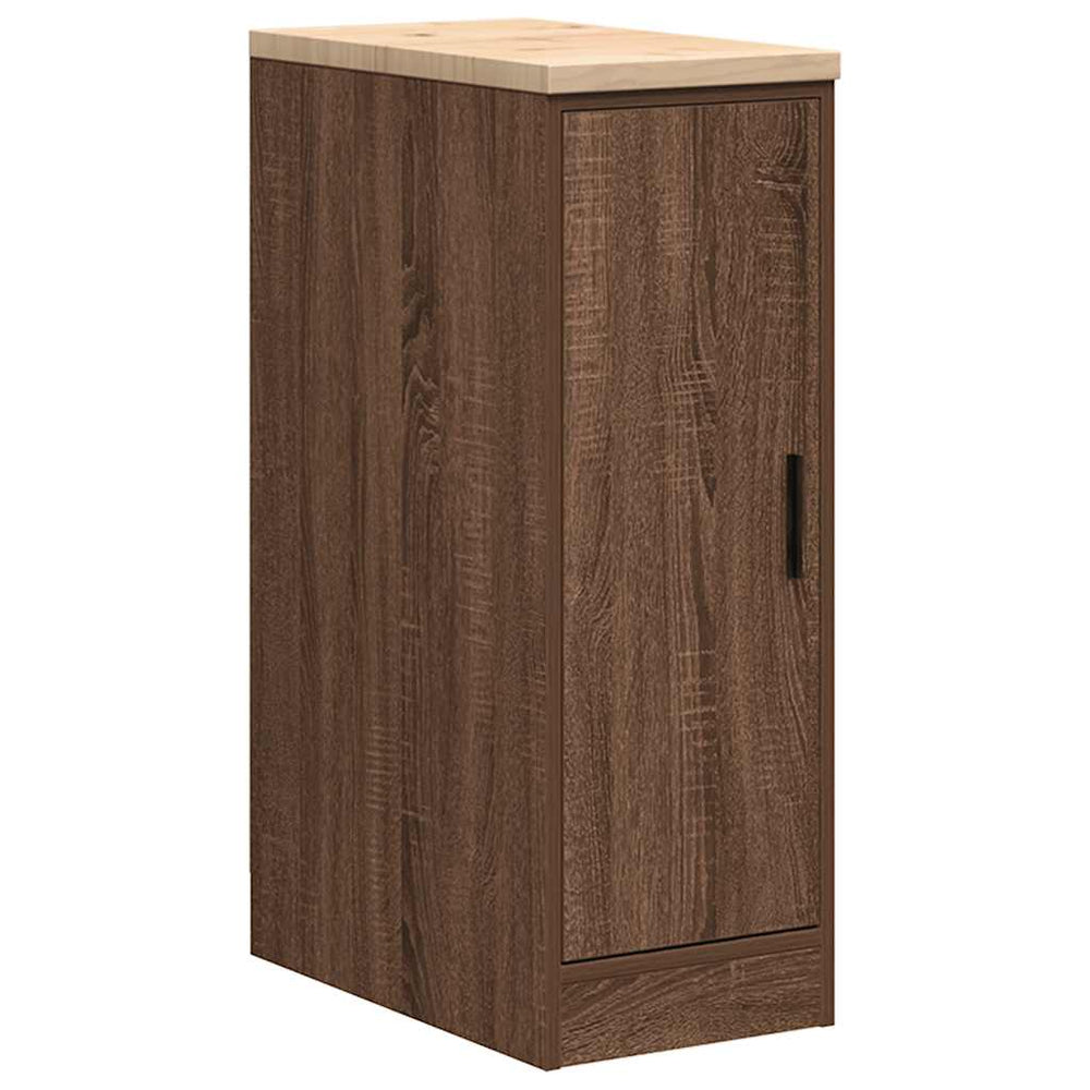 Vidaxl garagekast 30x51x85 cm massief grenenhout bruin eikenkleurig