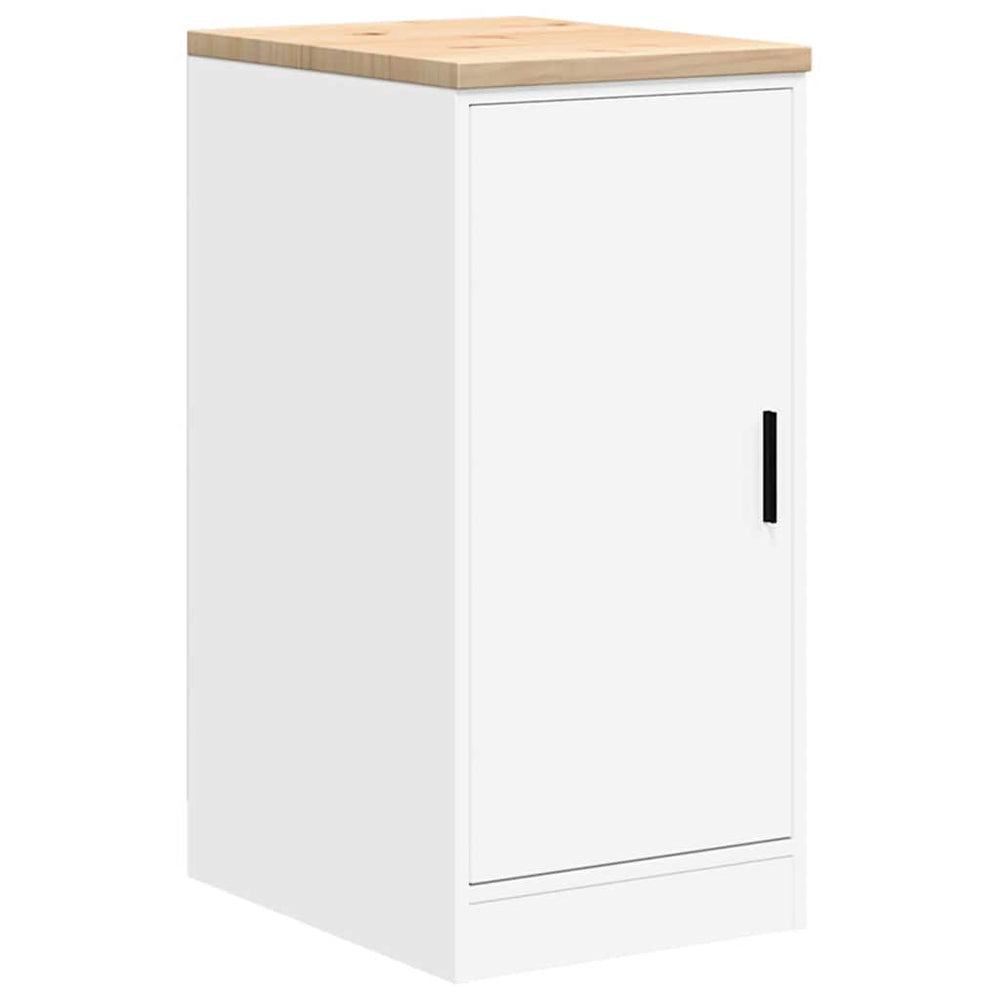 Vidaxl garagekast 40x51x85 cm massief grenenhout wit