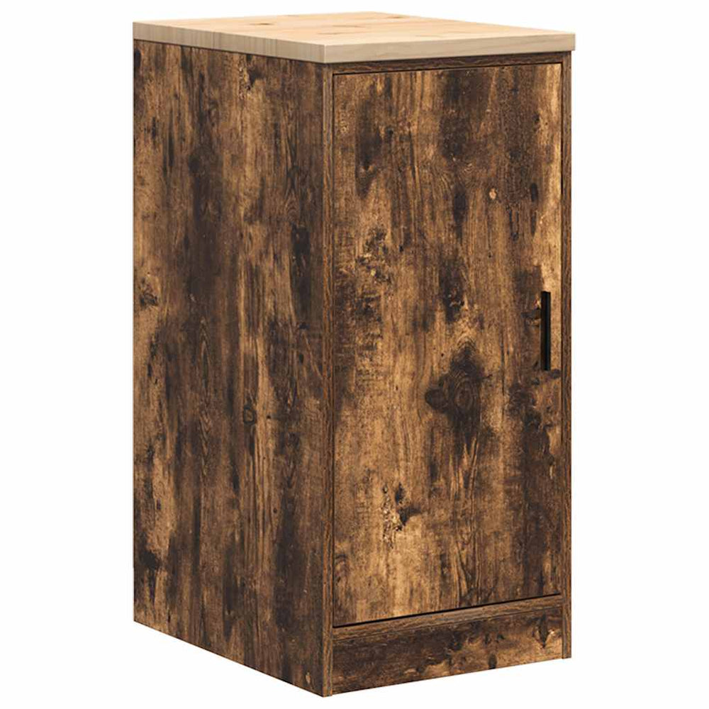 Vidaxl garagekast 40x51x85 cm massief grenenhout gerookt eiken