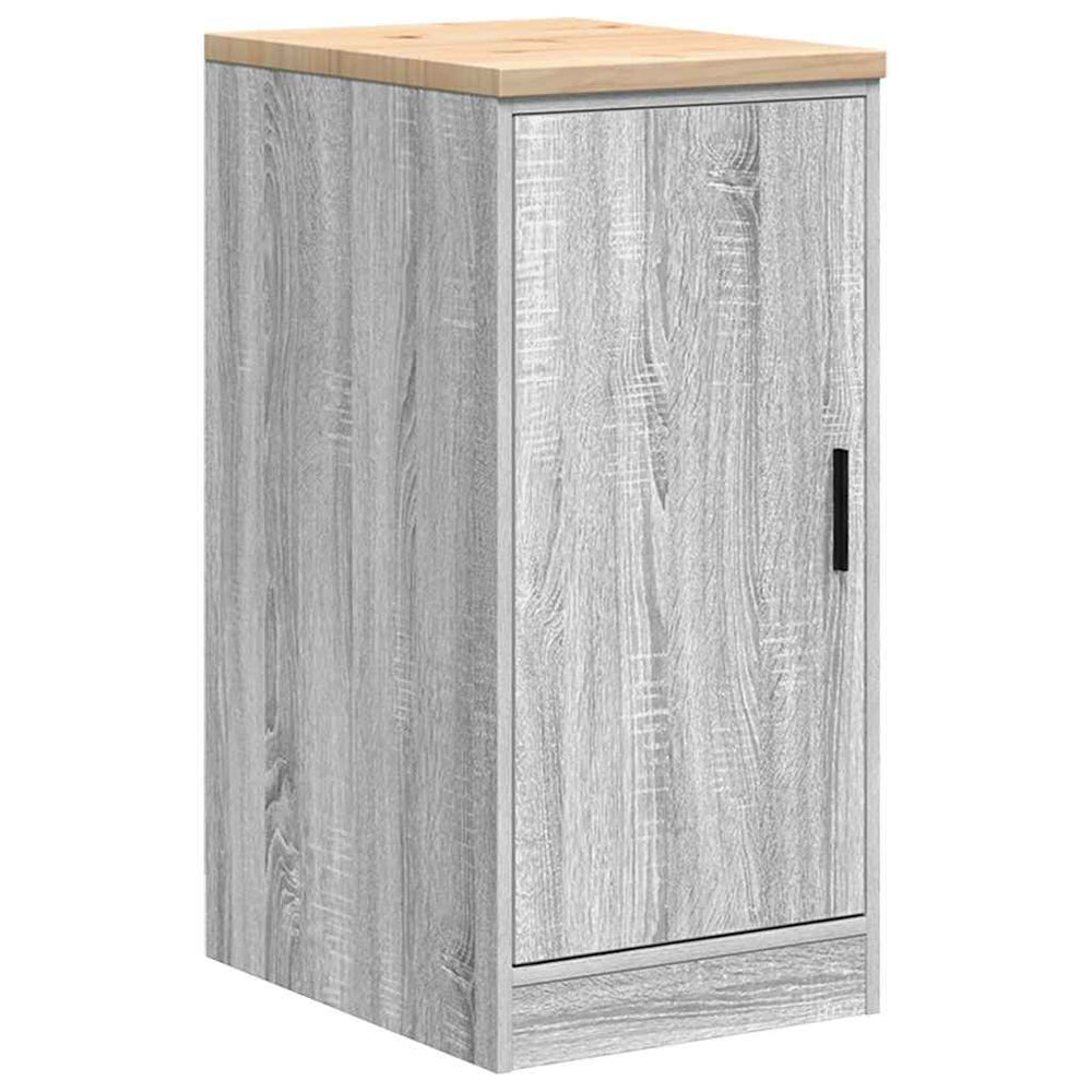 Vidaxl garagekast 40x51x85 cm massief grenenhout grijs sonoma