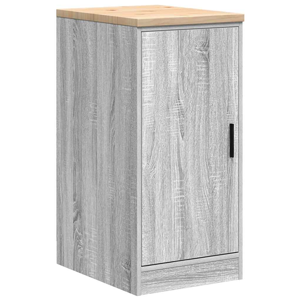 Vidaxl garagekast 40x51x85 cm massief grenenhout grijs sonoma
