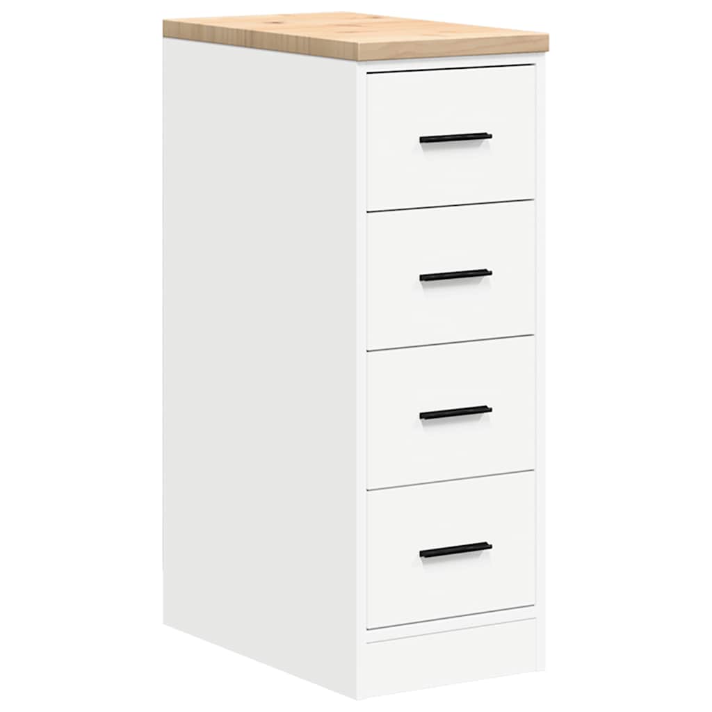 Vidaxl garagekast 30x51x85 cm massief grenenhout wit