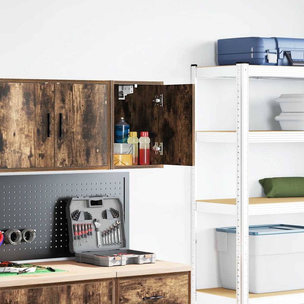 Vidaxl garagewandkast bewerkt hout gerookt eiken