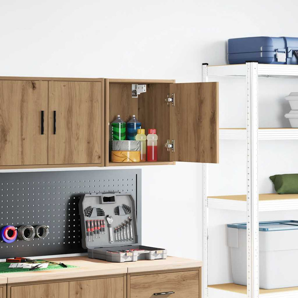 Vidaxl garage wandkast bewerkt hout ambachtelijk eiken