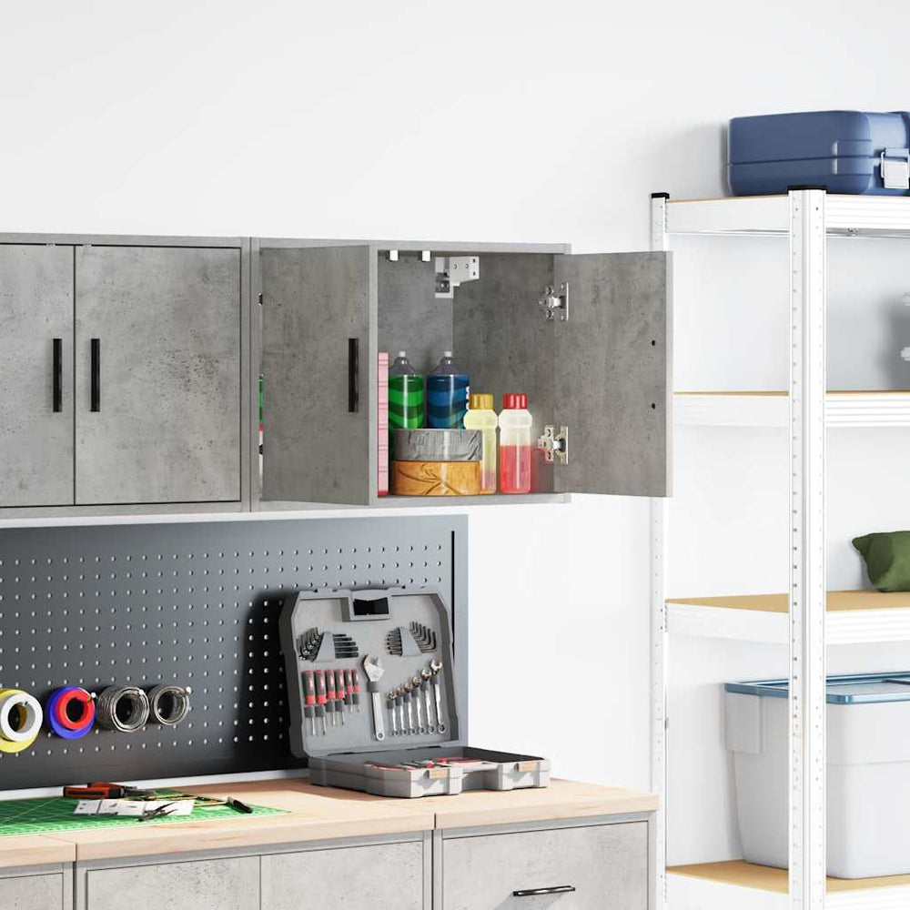 Vidaxl garage wandkast betongrijs bewerkt hout