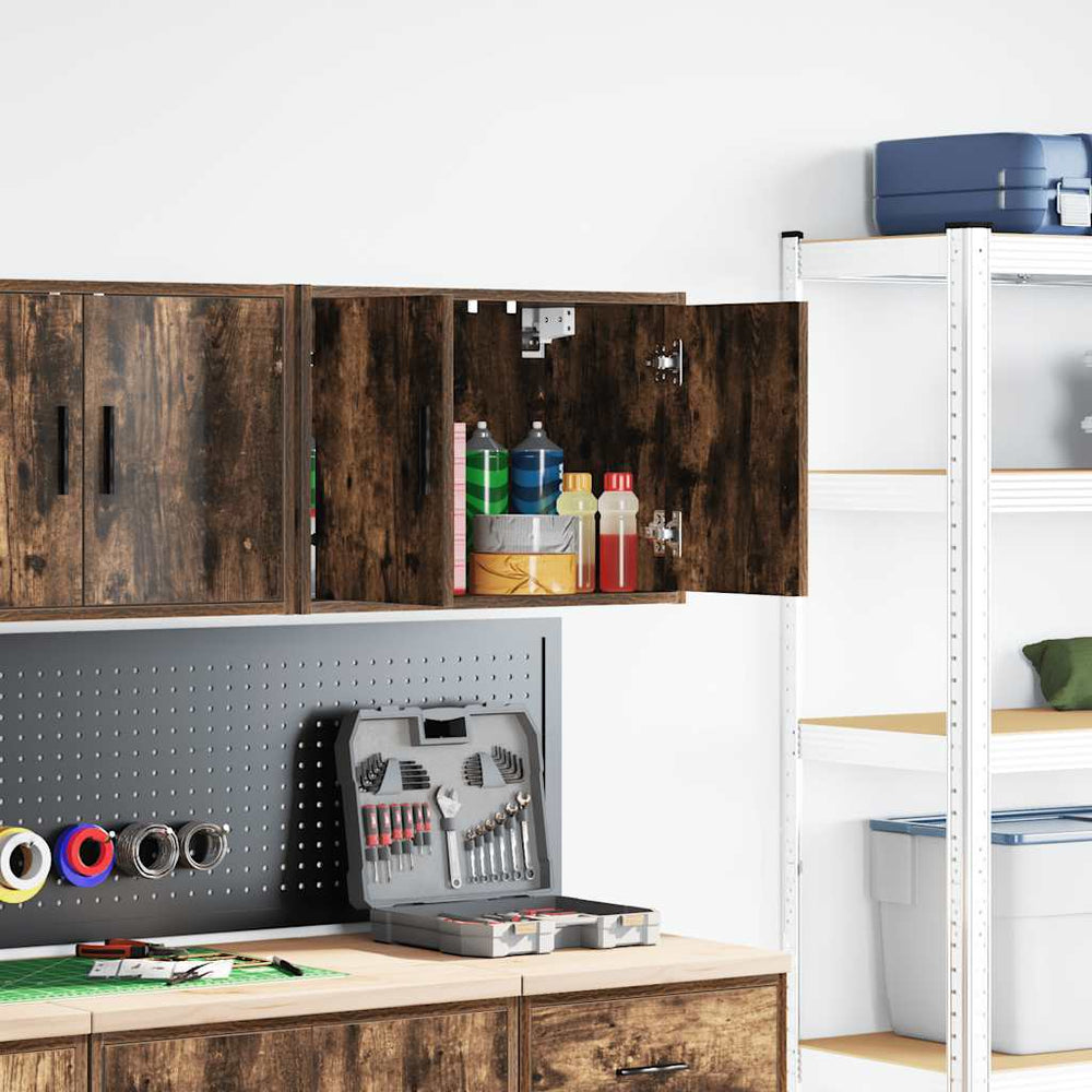 Vidaxl garagewandkast bewerkt hout gerookt eiken