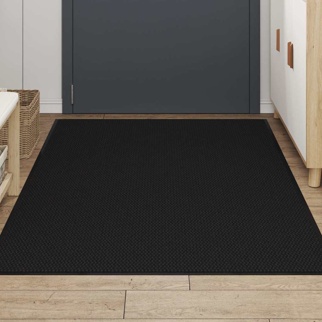 Vidaxl deurmat 115x200 cm zwart