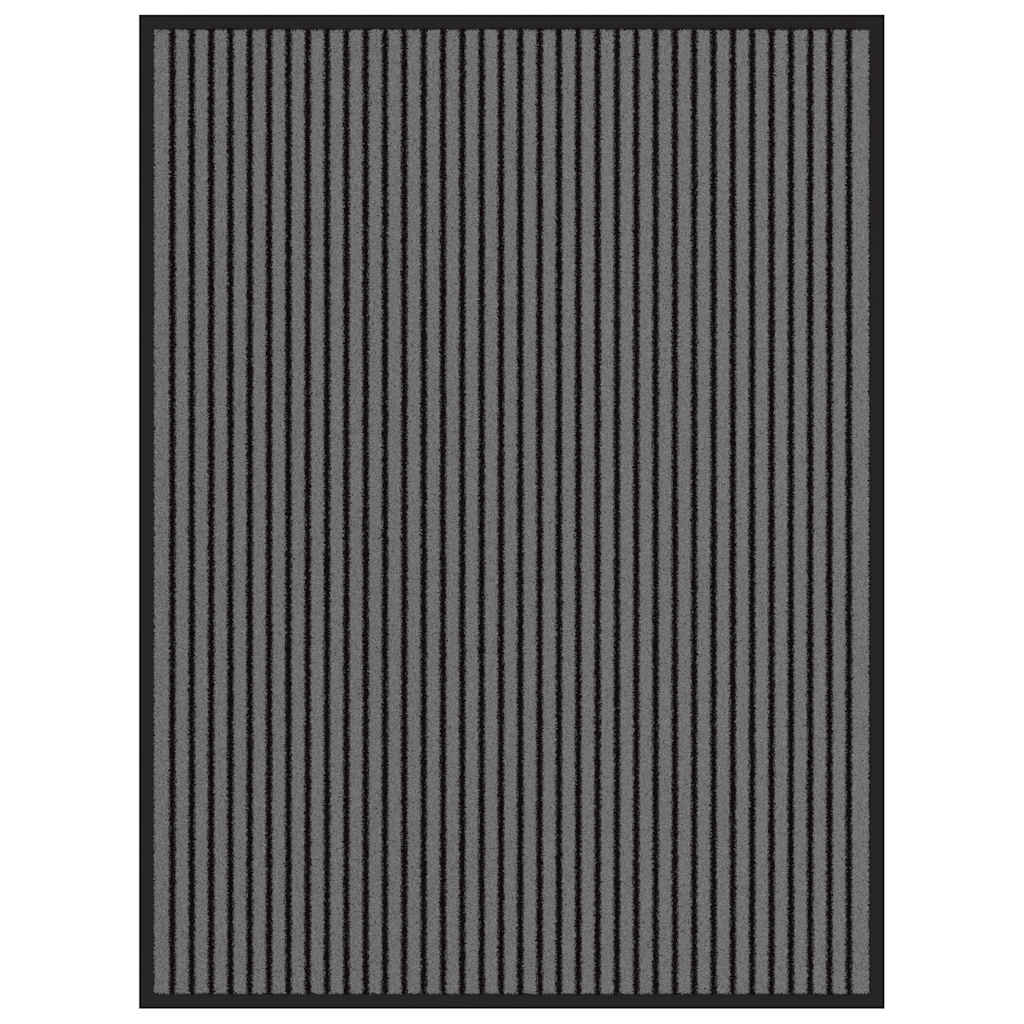 Vidaxl deurmat 90x120 cm gestreept zwart en grijs