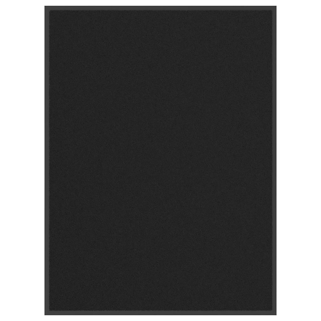 Vidaxl deurmat 90x120 cm zwart