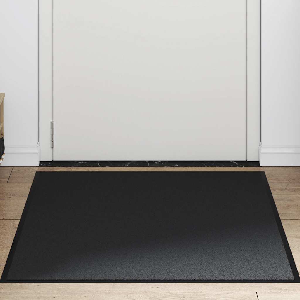 Vidaxl deurmat 90x120 cm zwart