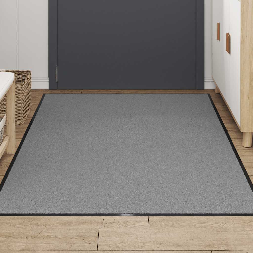 Vidaxl deurmat 115x200 cm grijs