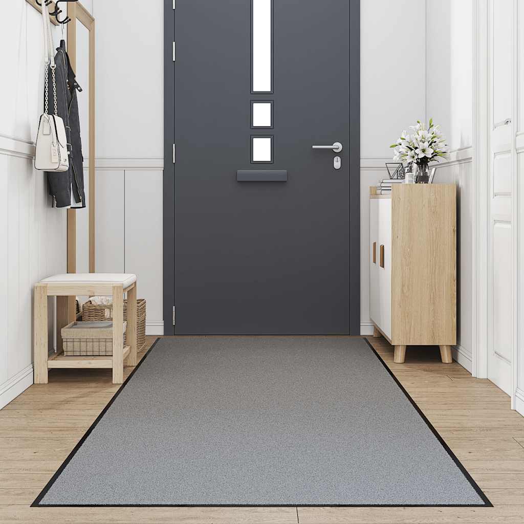 Vidaxl deurmat 115x300 cm grijs