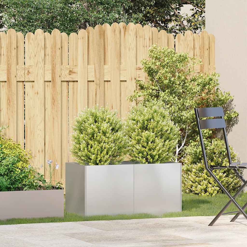Vidaxl plantenbak 80x40x40 cm roestvrij staal