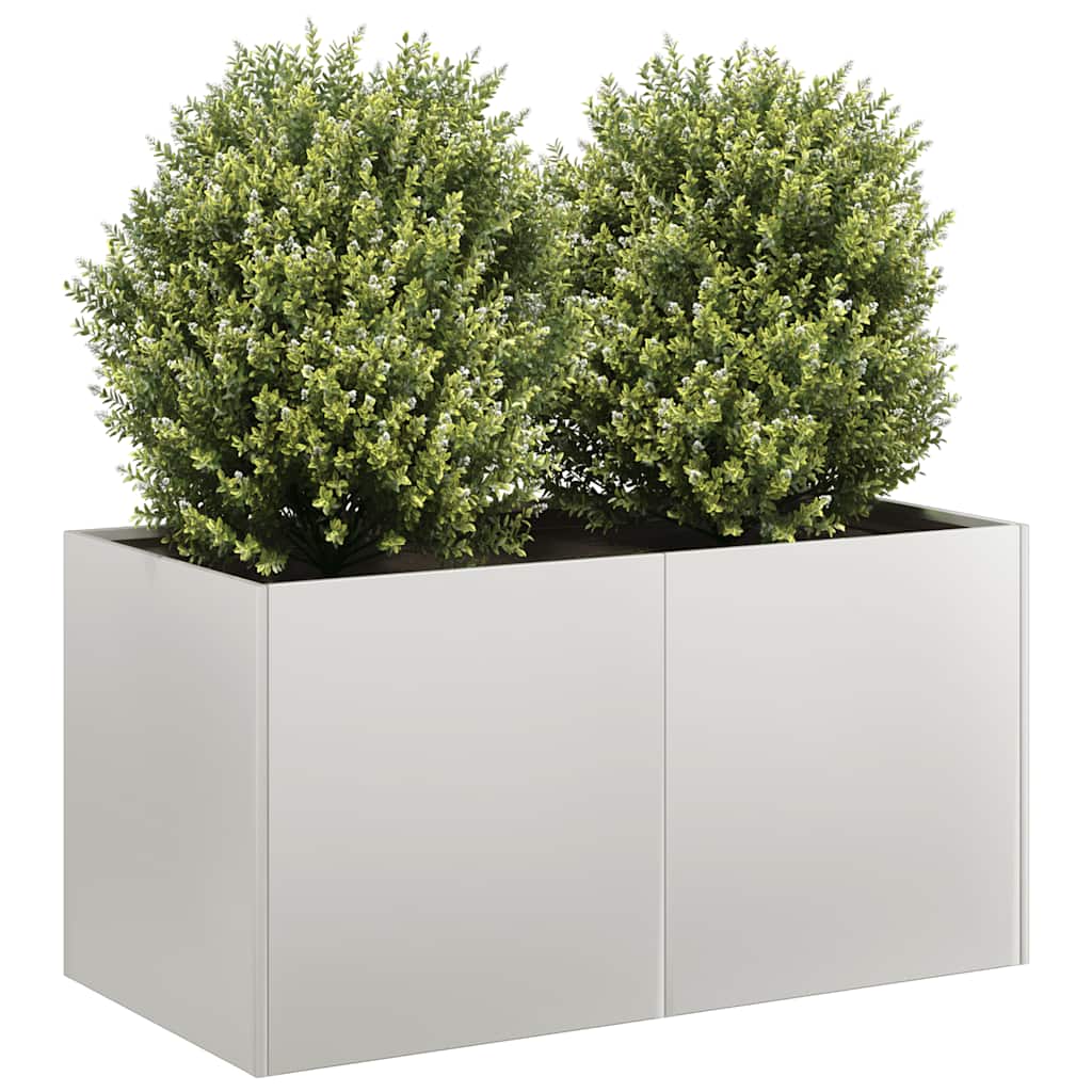 Vidaxl plantenbak 80x40x40 cm roestvrij staal
