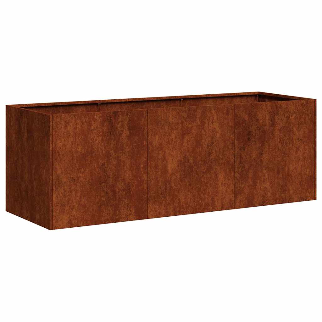 Vidaxl plantenbak roestig 120x40x40 cm weervast staal