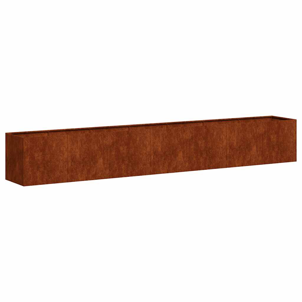 Vidaxl plantenbak roestig 280x40x40 cm weervast staal